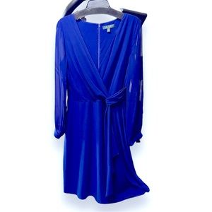 Ralph Lauren Sheer Sleeved Wrap Party / Wedding Guest Dress!